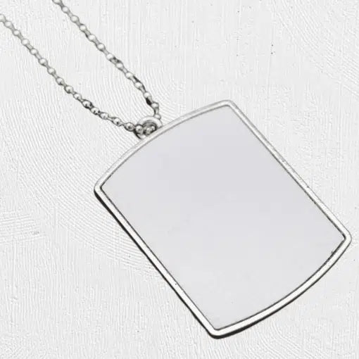 Army Dog Tag (White; 5cm x 3.5cm) Custom Printed