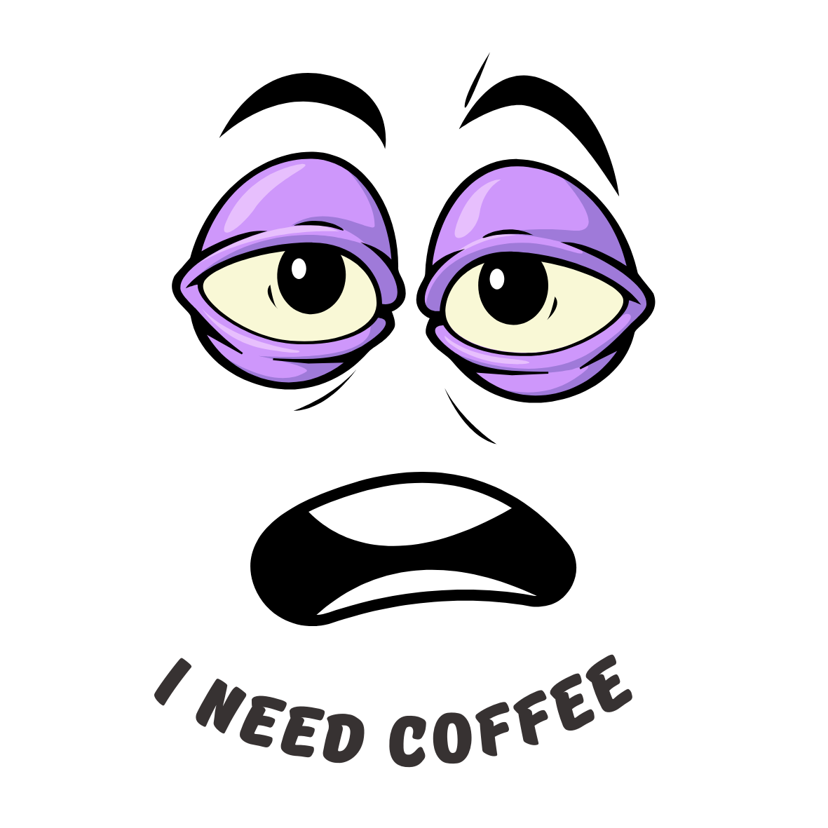 Printed Mug -I Need Coffee