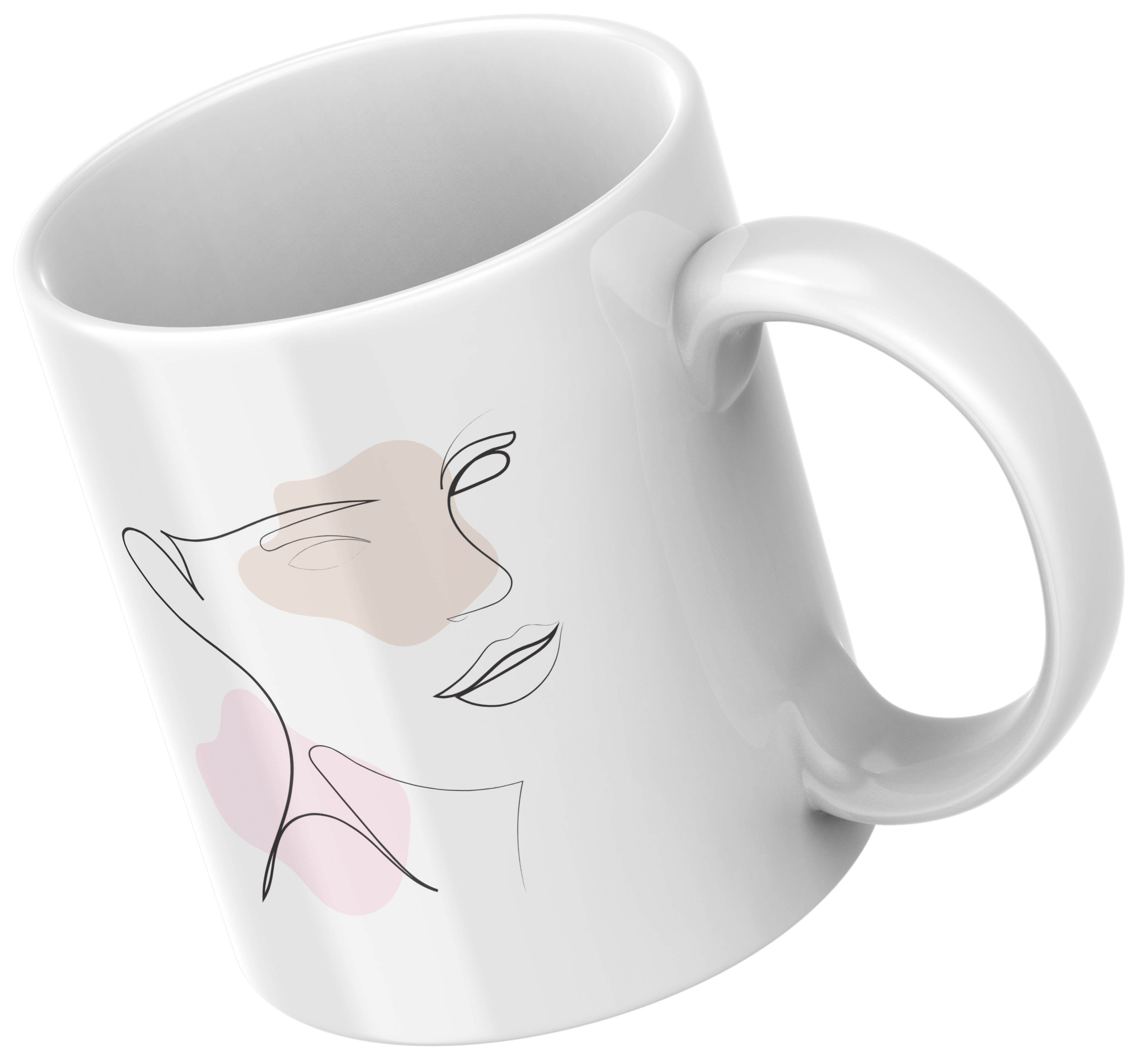 Printed Mug -Line Art Woman