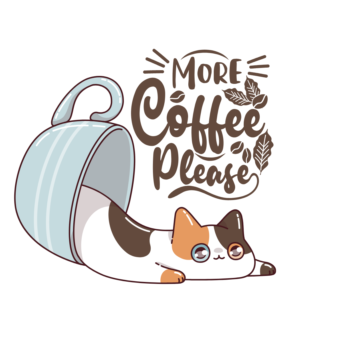 Printed Mug -More Coffee Please